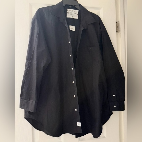 NWOT Frank & Eileen - Mackenzie Button Shirt  Tunic - One Size Black - Picture 7 of 7